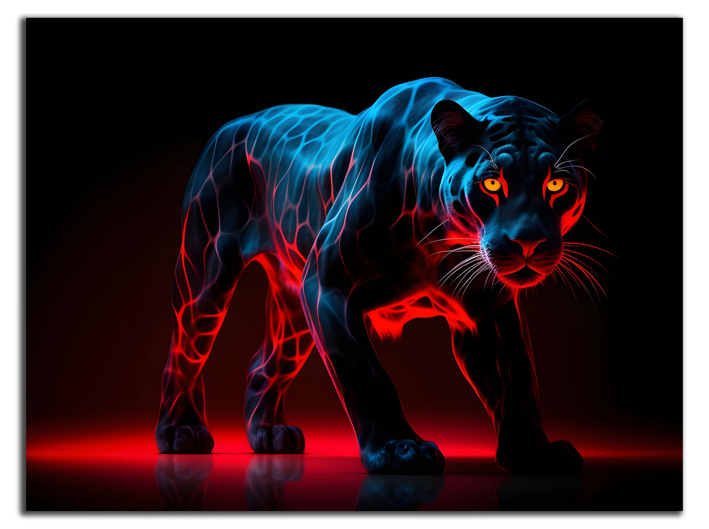 HDF Wandbild Neon Tiere