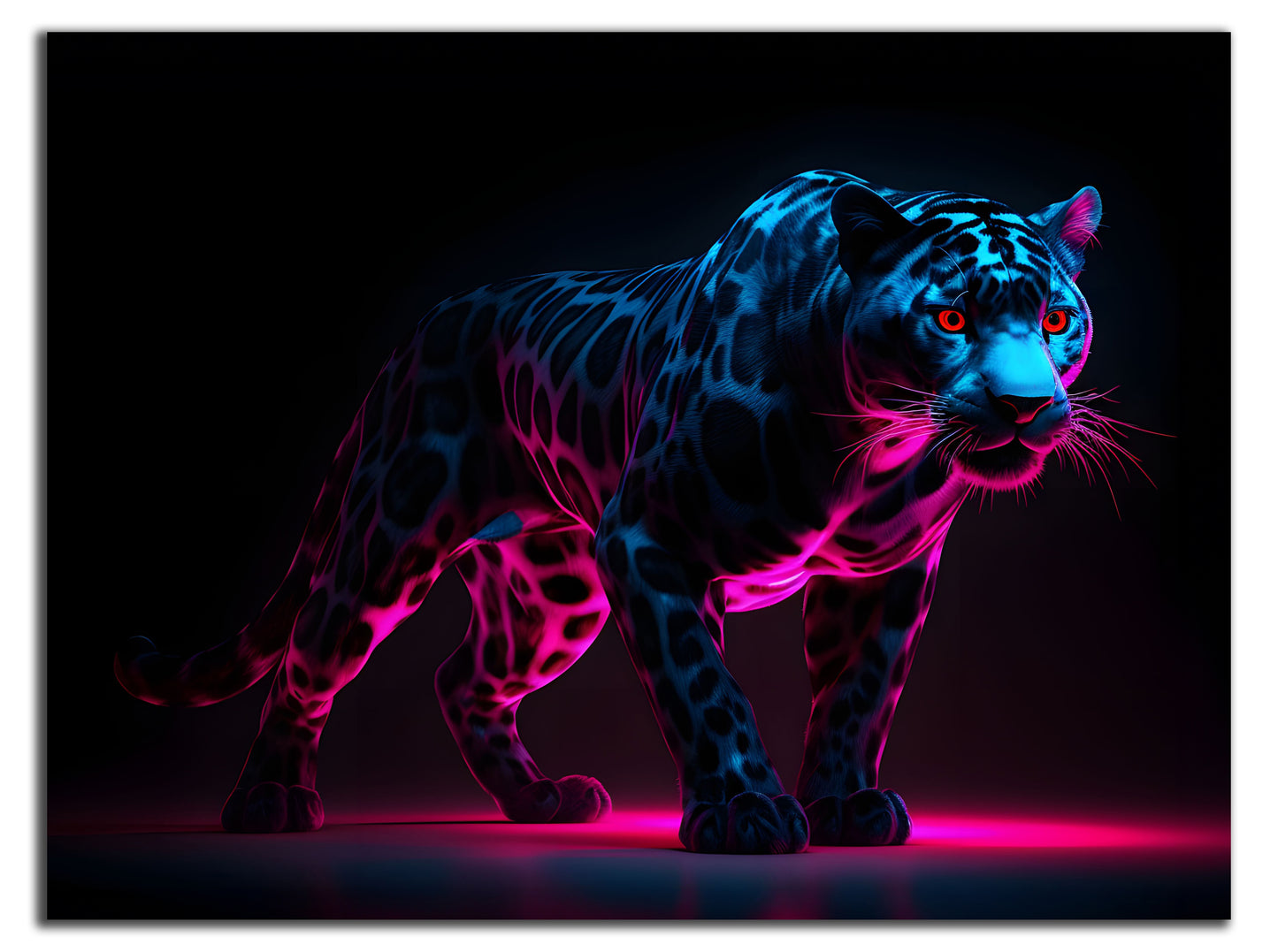 HDF Wandbild Neon Tiere