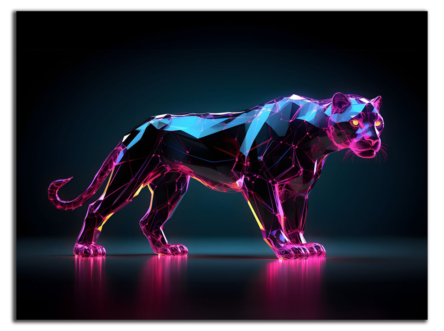 HDF Wandbild Neon Tiere