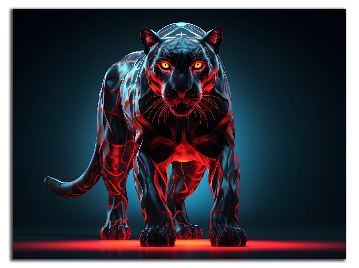 HDF Wandbild Neon Tiere