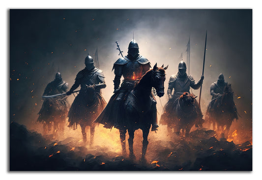 HDF Wandbild Ritter und Drachen