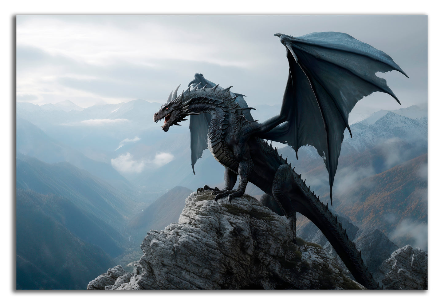 HDF Wandbild Ritter und Drachen