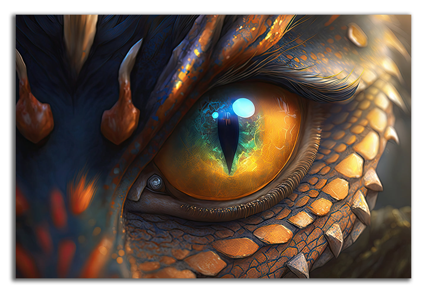 HDF Wandbild Ritter und Drachen