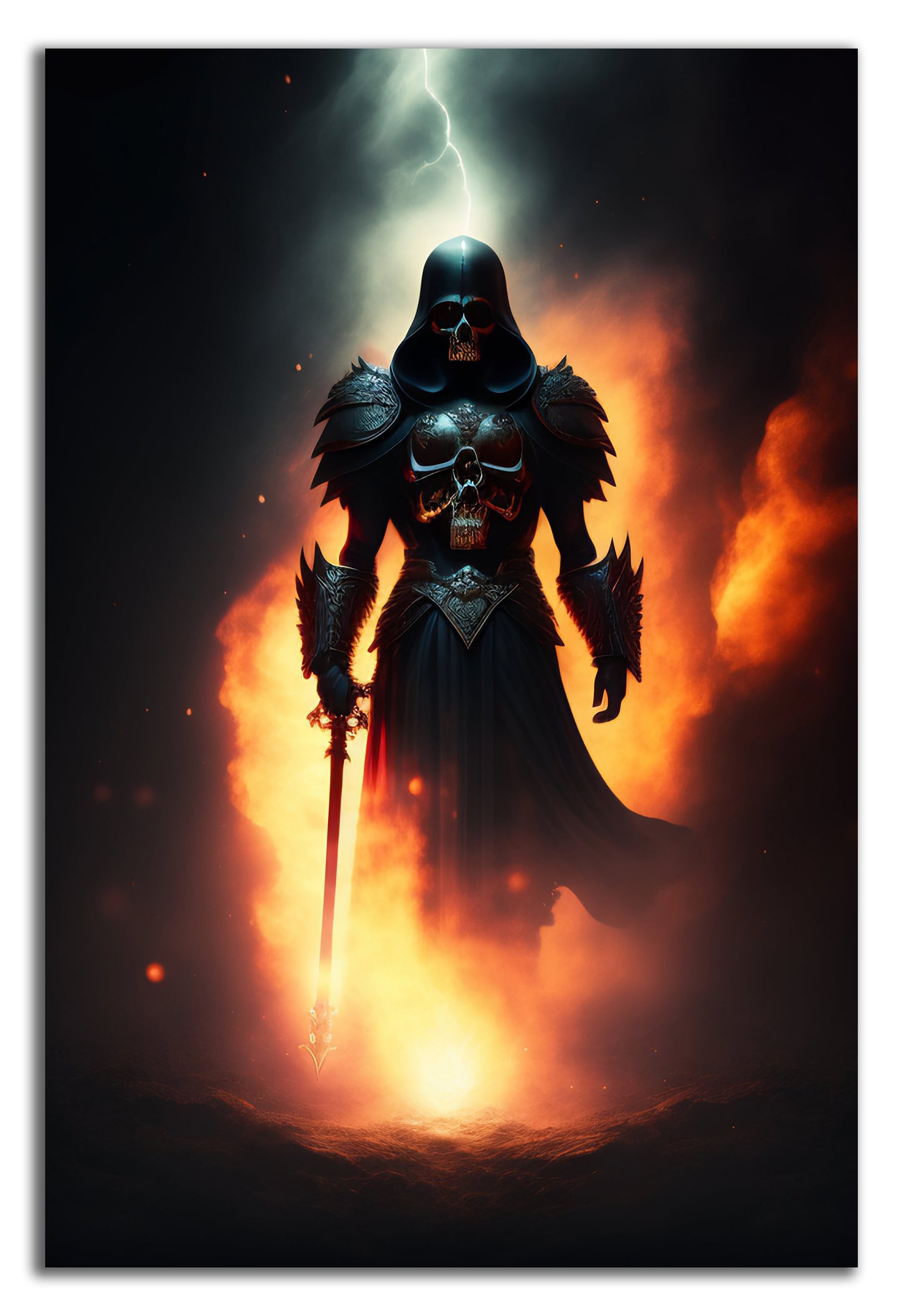 HDF Wandbild Ritter und Drachen