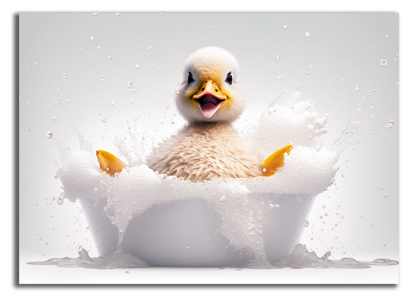 HDF Wandbild Tiere in Badewanne