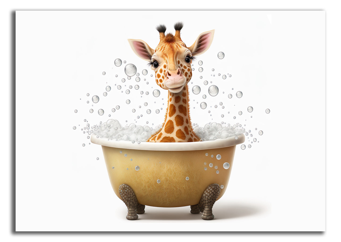 HDF Wandbild Tiere in Badewanne