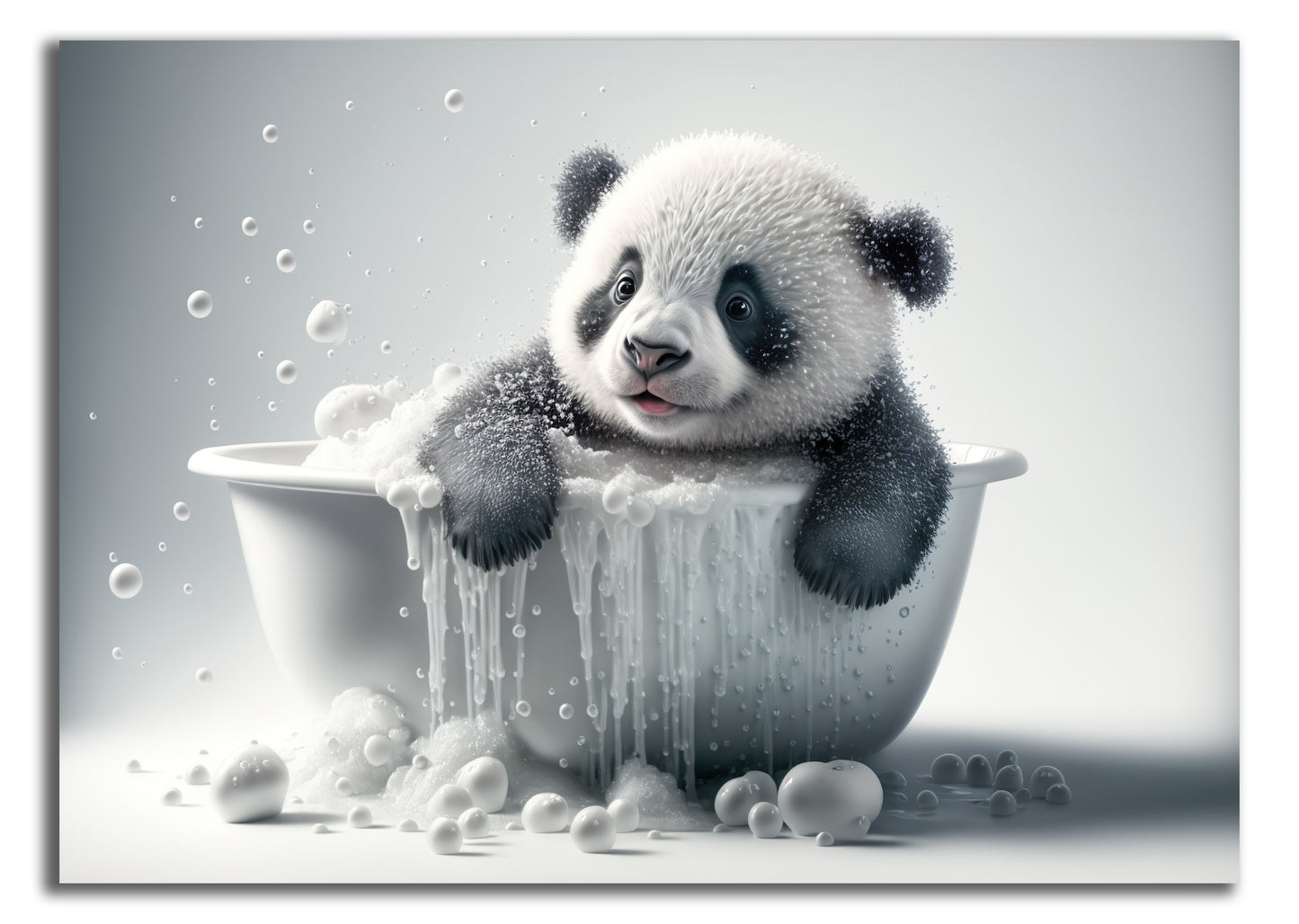 HDF Wandbild Tiere in Badewanne