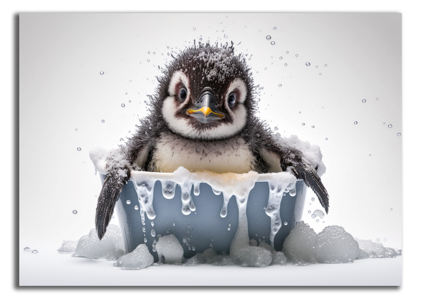 HDF Wandbild Tiere in Badewanne