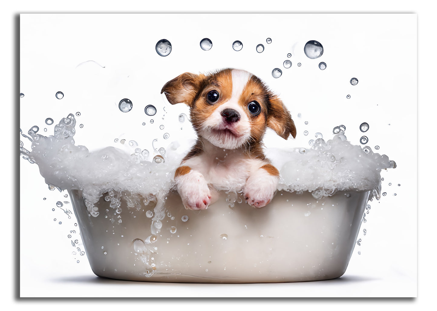 HDF Wandbild Tiere in Badewanne