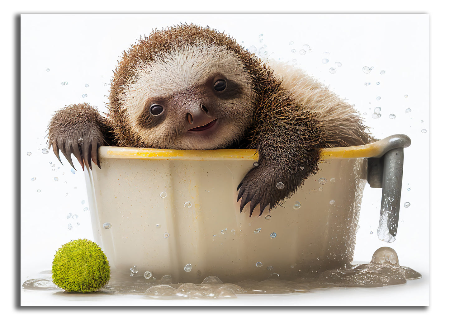 HDF Wandbild Tiere in Badewanne